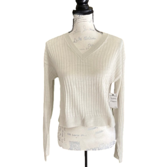 Nordstrom BP Ivory V-Neck Sweater Juniors Size XL - Picture 1 of 5